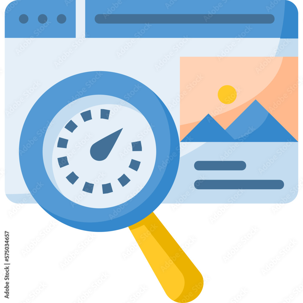 Poster page optimization icon isolated useful for development, business, technology, computer, internet and