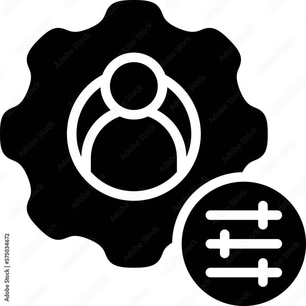 Poster user setting icon isolated useful for development, business, technology, computer, internet and engi