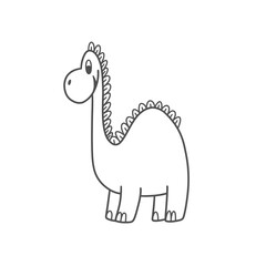 A beautiful dinosaur, a view, a children's coloring book for the development of paint. coloring book