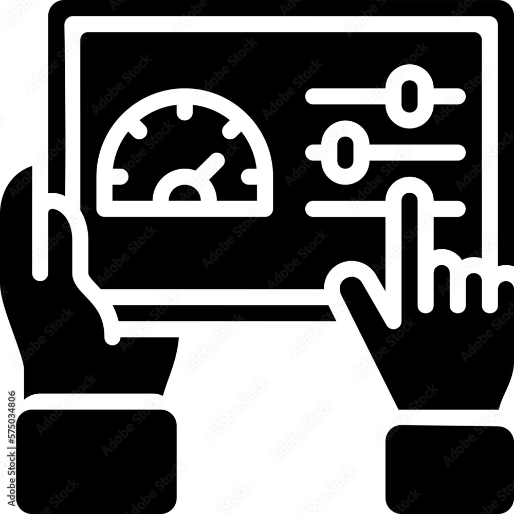 Poster admin panel icon isolated useful for development, business, technology, computer, internet and engin