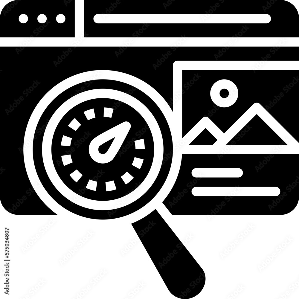 Poster page optimization icon isolated useful for development, business, technology, computer, internet and