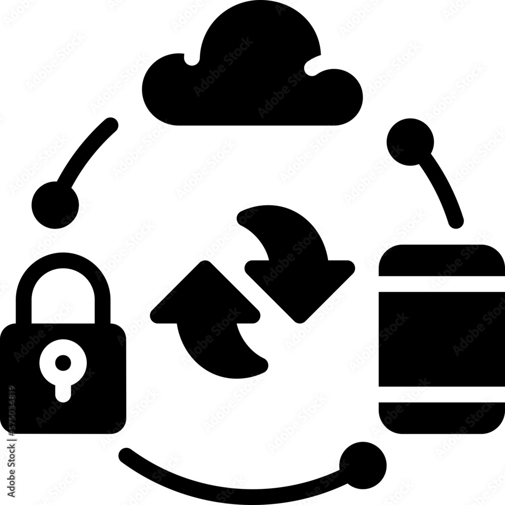Poster mobile sync icon isolated useful for development, business, technology, computer, internet and engin