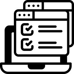 Testing features icon isolated useful for development, business, technology, computer, internet and engineer design element