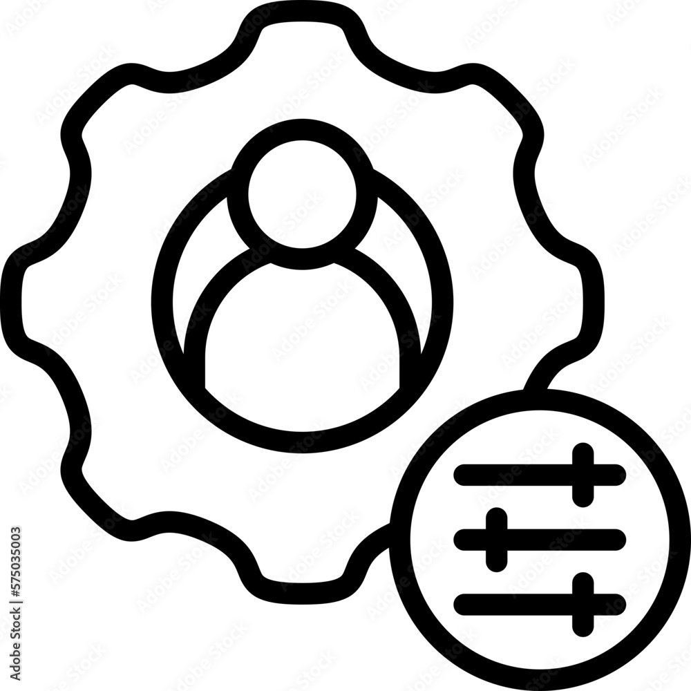 Poster user setting icon isolated useful for development, business, technology, computer, internet and engi