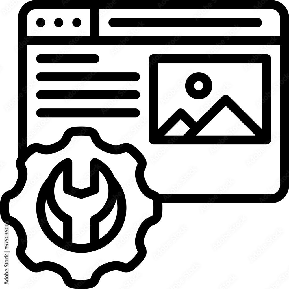 Poster web develop icon isolated useful for development, business, technology, computer, internet and engin