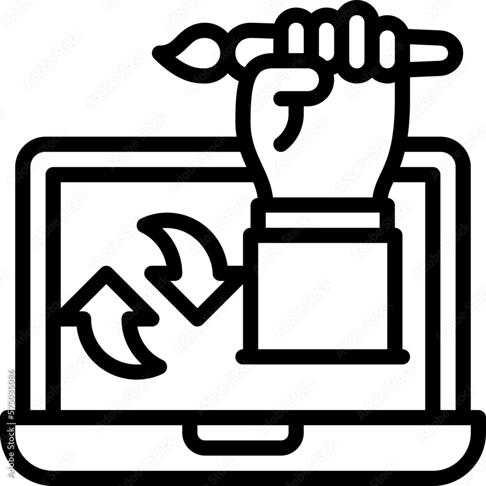Poster design process icon isolated useful for development, business, technology, computer, internet and en