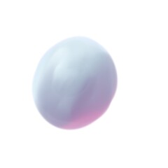 blue-pink balloon in a painterly manner on a white background