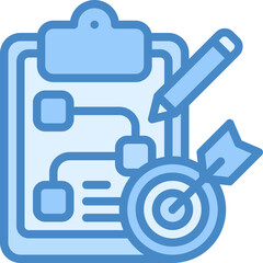 Planning icon isolated useful for marketing, technology, online, internet, advertising, development and business design element