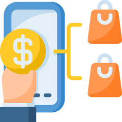 Customer behavior icon isolated useful for marketing, technology, online, internet, advertising, development and business design element