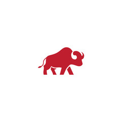 bison vector illustration for icon,symbol or logo. bison template logo