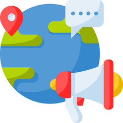 Global marketing icon isolated useful for marketing, technology, online, internet, advertising, development and business design element