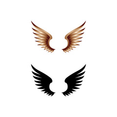 wings vector illustration for a symbol or logo icon. wing logo template 