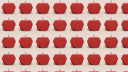 3dcg red apples background