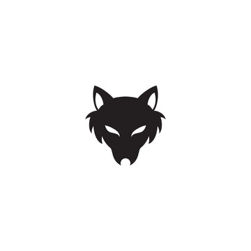 wolf head vector illustration for icon,symbol or logo. wolf logo template