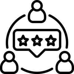 Reviewer icon isolated useful for marketing, technology, online, internet, advertising, development and business design element