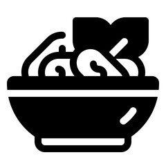 Dates Fruit Glyph Icon