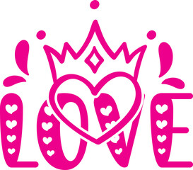 Love Design I  Heart Design I Love Vector I  Love queen I  Love Crown 