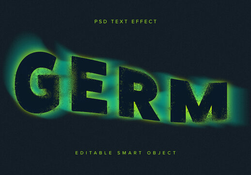 Gritty Warped Text Effect Mockup