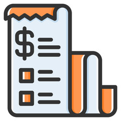 Invoice icon isolated useful for delivery, food, service, courier, online and restaurant design element