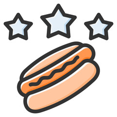 Favorite icon isolated useful for delivery, food, service, courier, online and restaurant design element