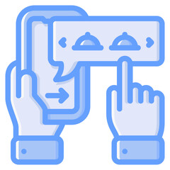 Obraz premium Order food icon isolated useful for delivery, food, service, courier, online and restaurant design element