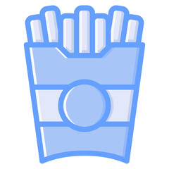 French fries icon isolated useful for delivery, food, service, courier, online and restaurant design element
