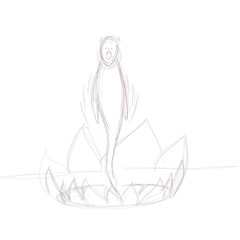 a ghost flies out of a fiery portal located on the ground