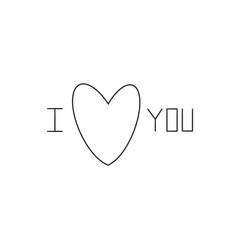 black and white handwritten phrase "i love you"