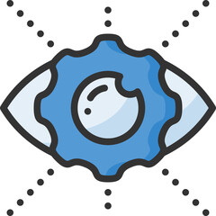 Visual perception icon isolated useful for human, cognitive, psychology, mind, thinking, development and cognition design element