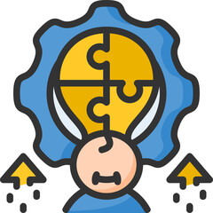 Cognitive development icon isolated useful for human, cognitive, psychology, mind, thinking, development and cognition design element