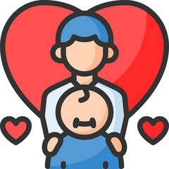 Parental involvement icon isolated useful for human, cognitive, psychology, mind, thinking, development and cognition design element