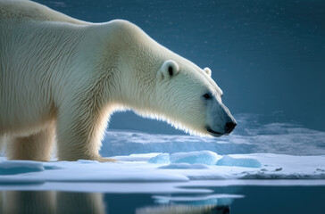 Obraz na płótnie Canvas Polar bear. Wild animals in the Arctic. Generative AI
