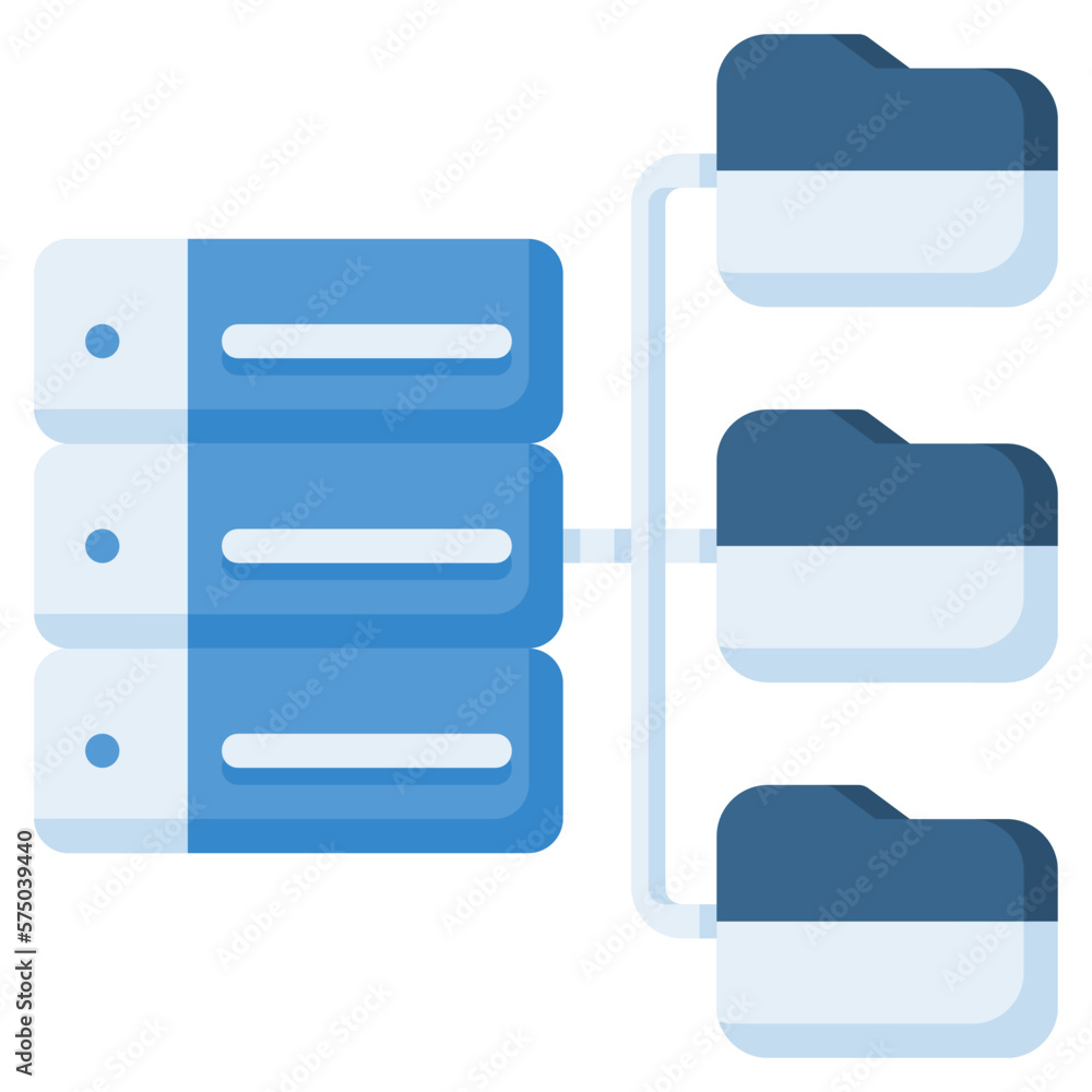 Poster database icon isolated useful for computer, network, technology, internet, server, cloud, database a