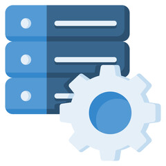 Data integration icon isolated useful for computer, network, technology, internet, server, cloud, database and computing design element