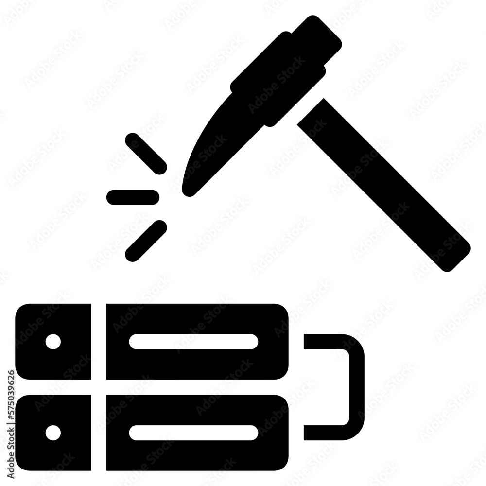 Poster data mining icon isolated useful for computer, network, technology, internet, server, cloud, databas