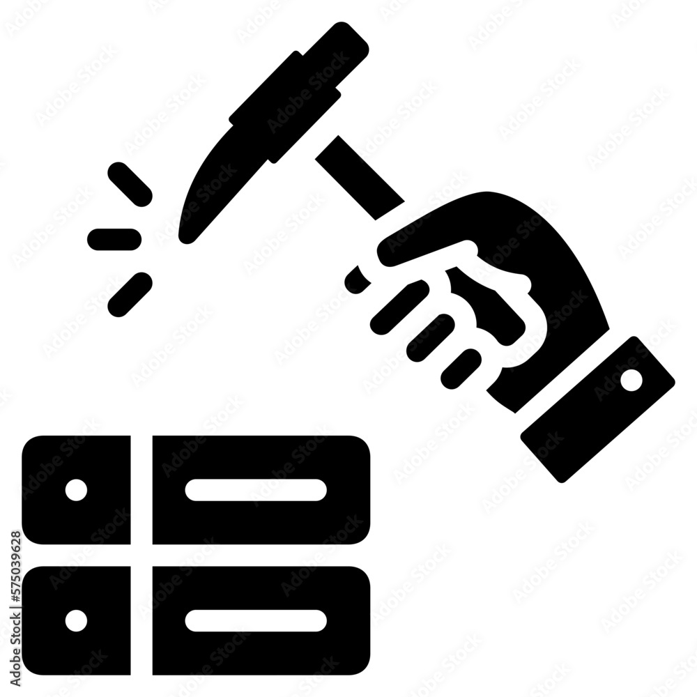 Poster data mining icon isolated useful for computer, network, technology, internet, server, cloud, databas