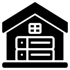 On premise icon isolated useful for computer, network, technology, internet, server, cloud, database and computing design element