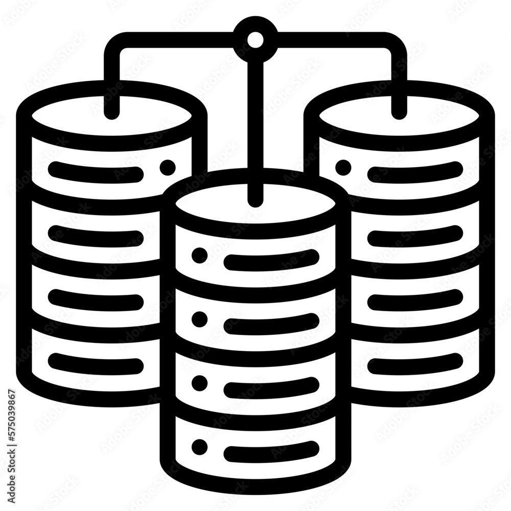 Poster big data icon isolated useful for computer, network, technology, internet, server, cloud, database a