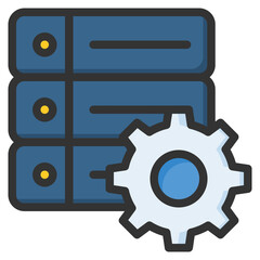 Data integration icon isolated useful for computer, network, technology, internet, server, cloud, database and computing design element