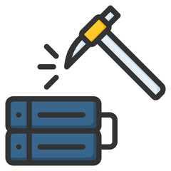 Data mining icon isolated useful for computer, network, technology, internet, server, cloud, database and computing design element