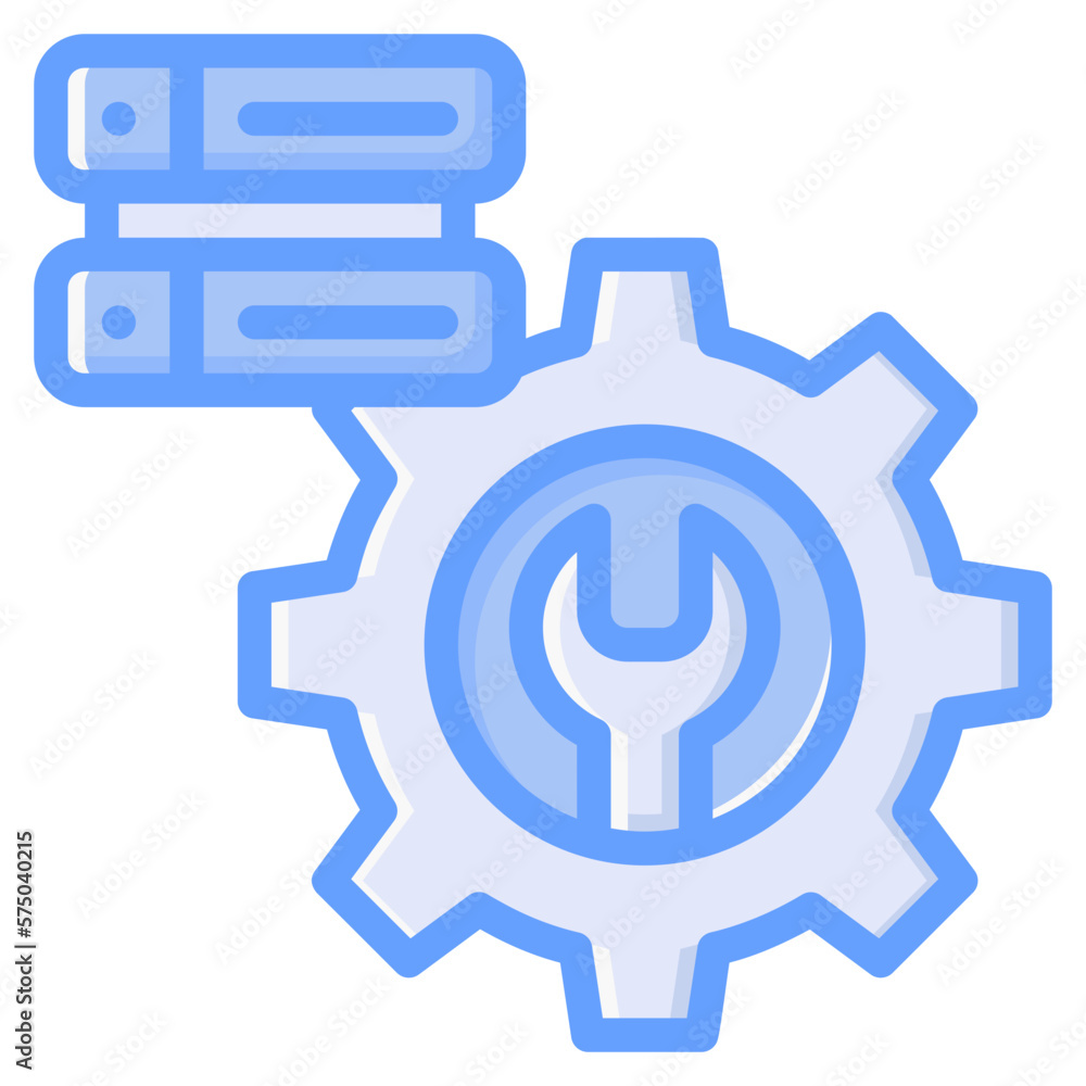Poster maintenance icon isolated useful for computer, network, technology, internet, server, cloud, databas