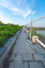 walkway alone the river