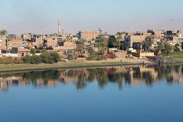 Fototapeta na wymiar Luxor city embankment of Nile river, Egypt