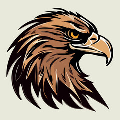 Eagle face mascot vector illustration