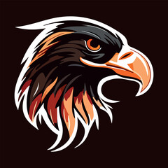 Fototapeta premium Eagle face mascot vector illustration