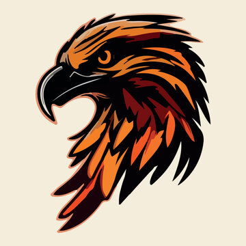 Eagle face mascot vector illustration