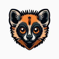 Lemur face mascot vector illustration © tanjidvect
