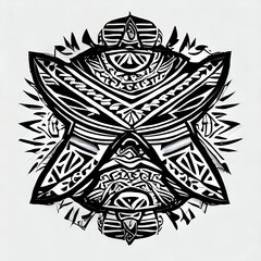 Tribal Tattoo with solid Background 