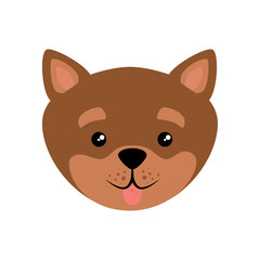 vector image dog face icon with white background