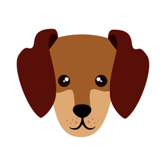 vector image dog face icon with white background